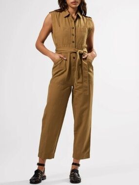 Like New Amour Vert Jumpsuit Cotton Linen Sienna Large
